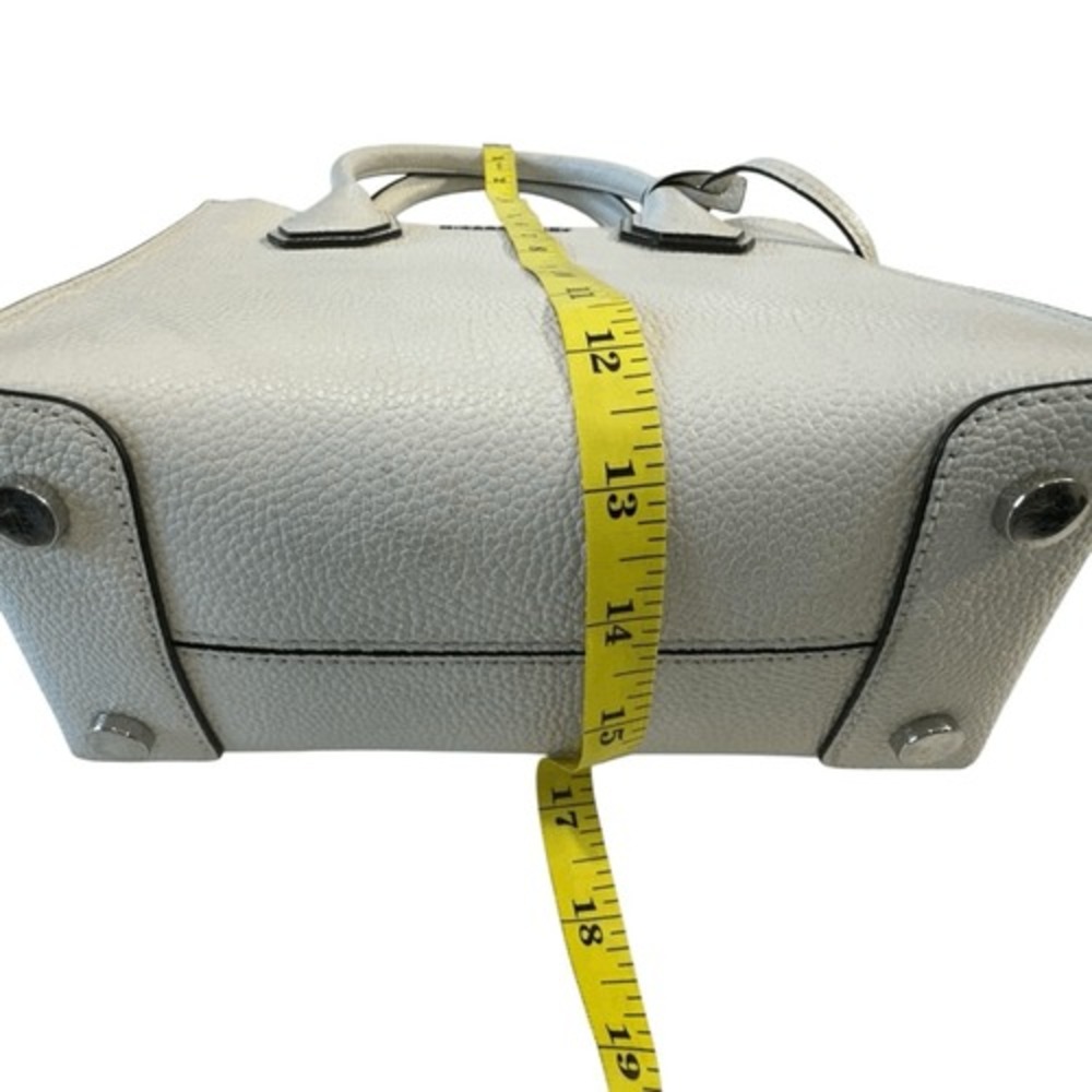 Michael Kors Mercer Medium Pebbled Leather‎ Crossbody Bag in Ivory - Picture 11 of 12